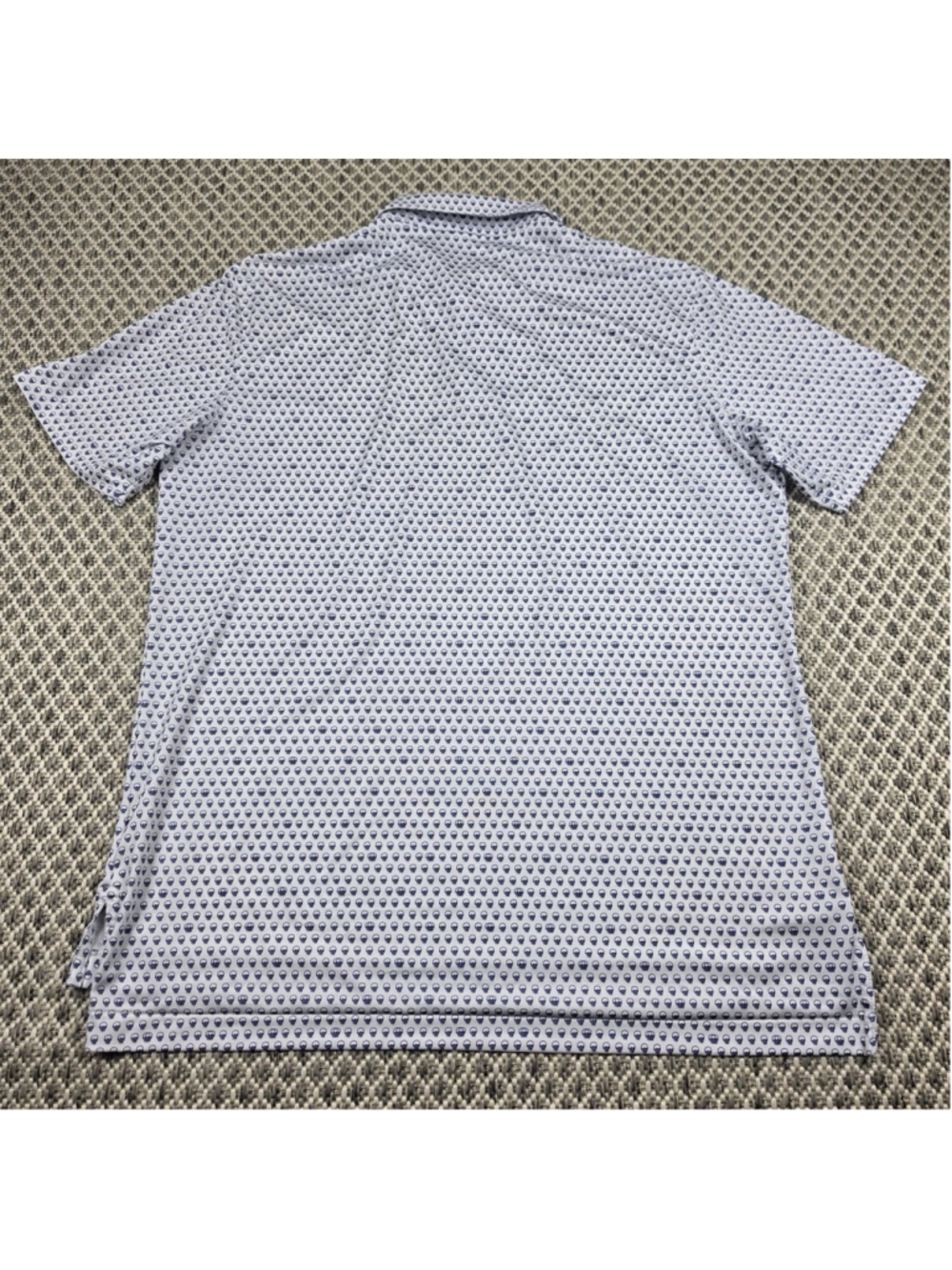 Peter Millar Summer Comfort Skull Print Golf Polo Fairmount CC Mens Medium - Picture 3 of 8